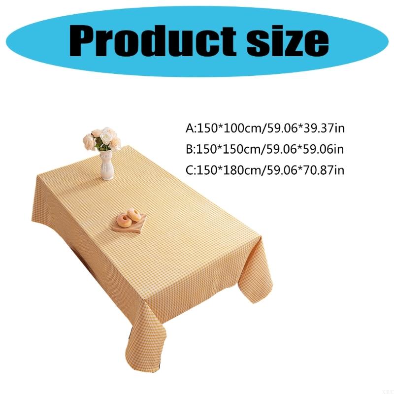 Decorationative Plaids Art Tablecloth Quick Drying Machine Washable Fit Most Tables Home Decoration X3UC