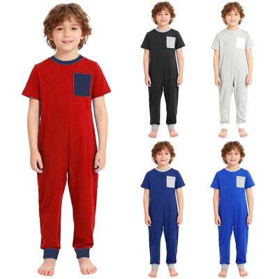 Roupa para Crianças com Necessidades Especiais Macacão Adaptativo Unissex Zíper nas Costas Cor Contrastante Vestir Fácil