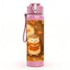 1PC Squirrel Autumn Fall Scene Print 750ml Color Plastic Sports Water Bottle Leakproof Flip Straw Lid Suitable for Sports Office Home Use