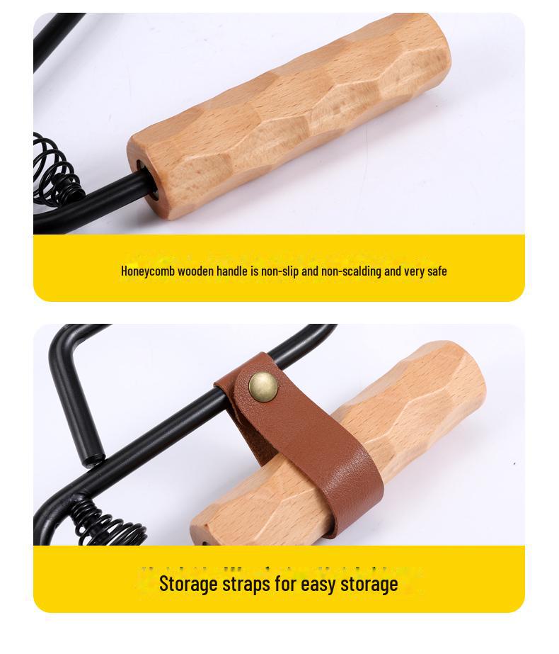 Extended Anti-Scalding Fire Tongs for Camping and Barbecue