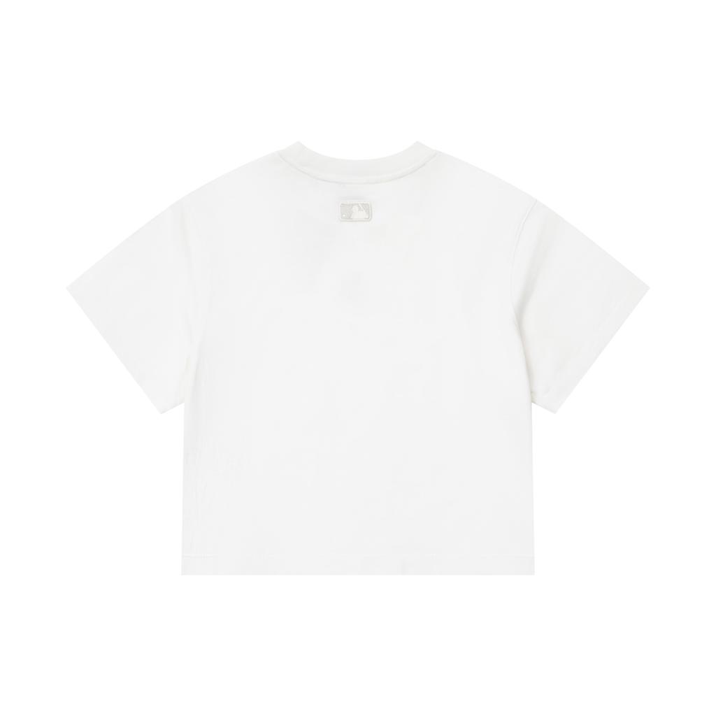 New MLB T Shirt Women's Ivory White 3FTSB0733-50IVS