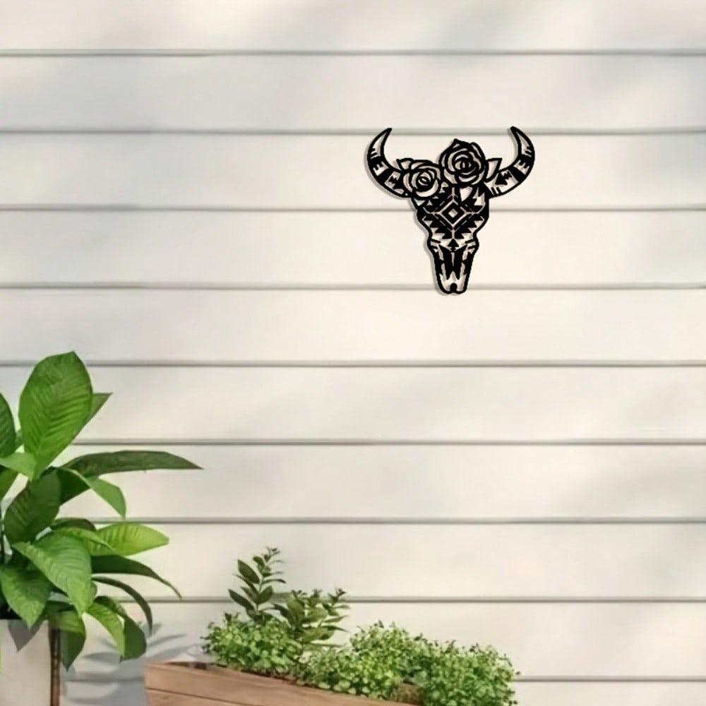 Single Piece Iron Bull Head Wall Art Bohemian Style Metal Home Decor Inspired by Scripture Perfect Festival Gift Housewarming Present