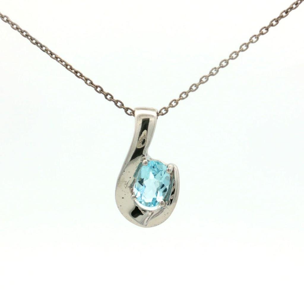 Brazil Amethyst Oval Pendant Necklace 925 Sterling Silver Rhodium Plated Gemstone Pendant with Chain Gift for Women