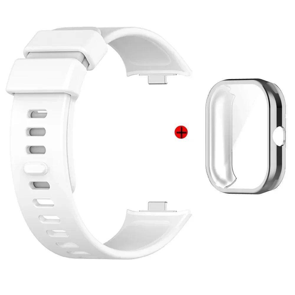 Watchband + Case For Xiaomi Redmi Watch 4 Strap Replacement Silicone Strap For Xiaomi Redmi Watch4 Correa Bracelet Cases Cover