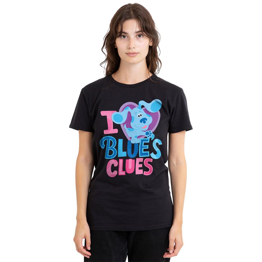Blue´s Clues & Du! Unisex Erwachsenen I Heart Blaues T-Shirt