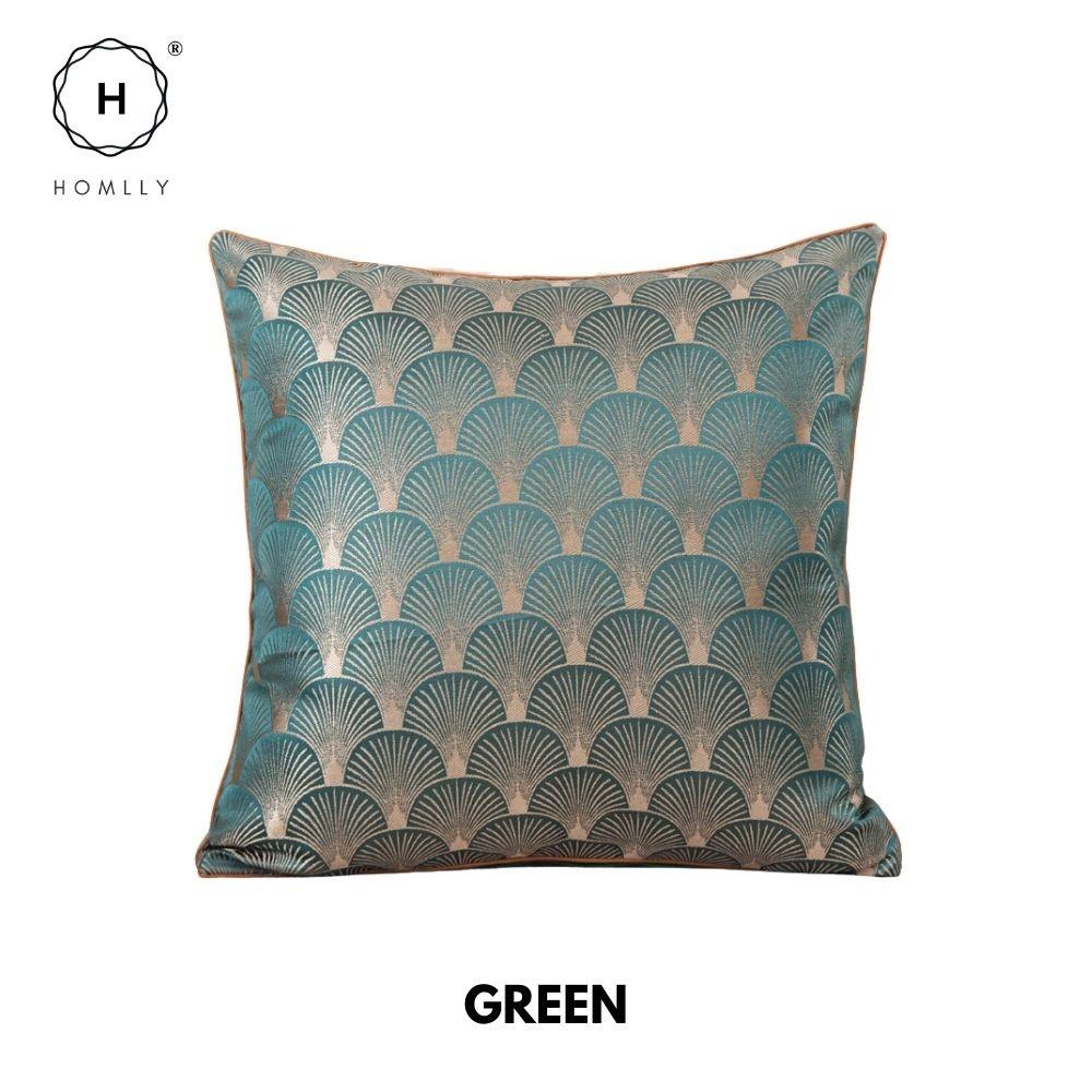 Homlly Oriental Fan Jacquard Cushion Cover Pillowcase X2PCS