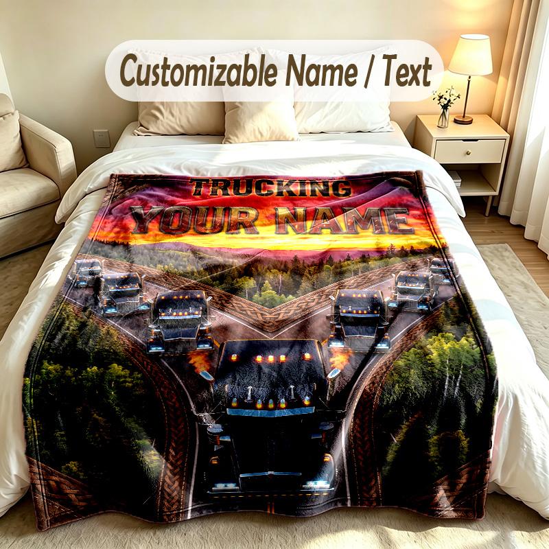 Fantasy Magic Theme Soft Blanket Personalized Custom Name Text Print Warm Blanket Home Sofa Bedroom Decor