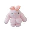 Lifelike Bunny Plush Ornaments Stuffed Animal Bow Bunny Plush Toy  Phone Accessories