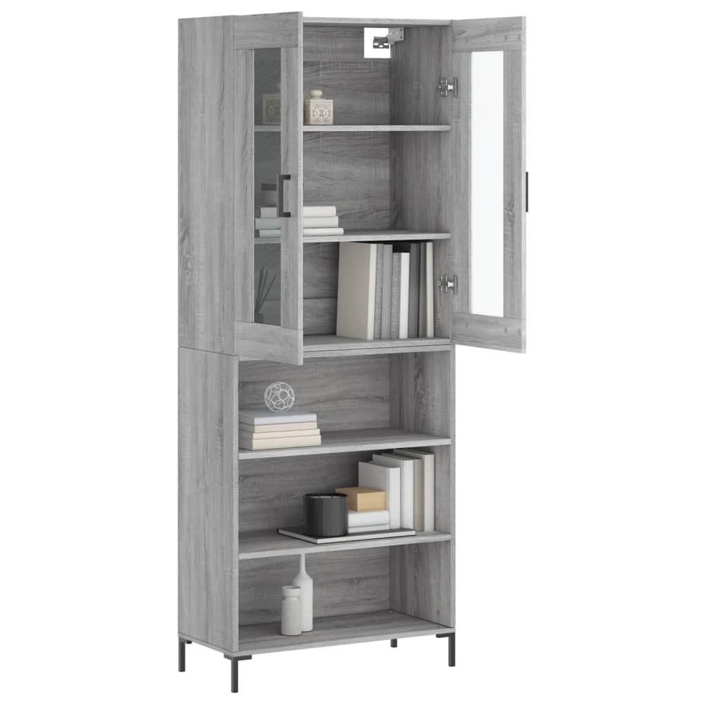 Highboard Gray Sonoma 69.5 x 34 x 180 cm Particleboard