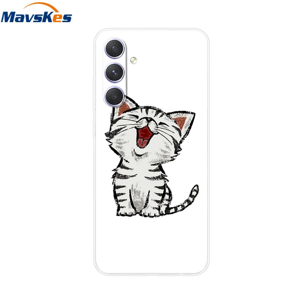 Shockproof Clear Silicone Soft Phone Back Case For Samsung Galaxy A55 5G SM-A556V A 55 Cases Cover Coque Shell Bags Mask Fundas