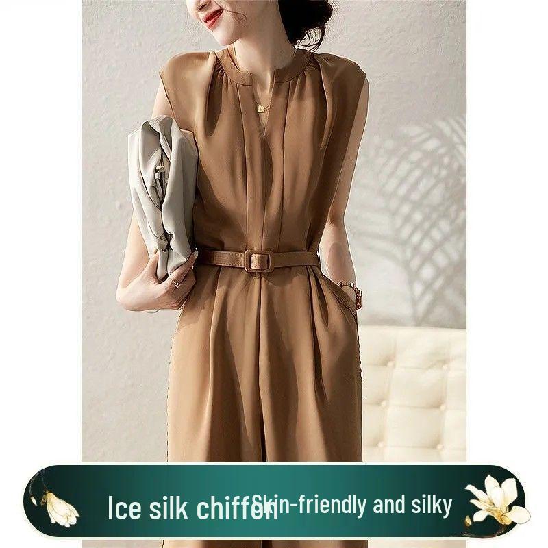 Versatile Stylish Sleeveless Summer Jumpsuit - Trendy Wide-Leg, Loose Fit for Women