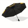1pc Sun Mandala Automatic Umbrella - 8-Rib Foldable Design, Outdoor Adventures, and Family Celebrations Yy250829077