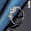 925 Sterling Silver Three Flower Ring Fashion Wedding Jewelry