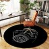 1pc Camera Lens Round Chair Mat Office Area Rug - Non-Slip, Floor Mat for Office, Bedroom, and Indoor Decor P127226