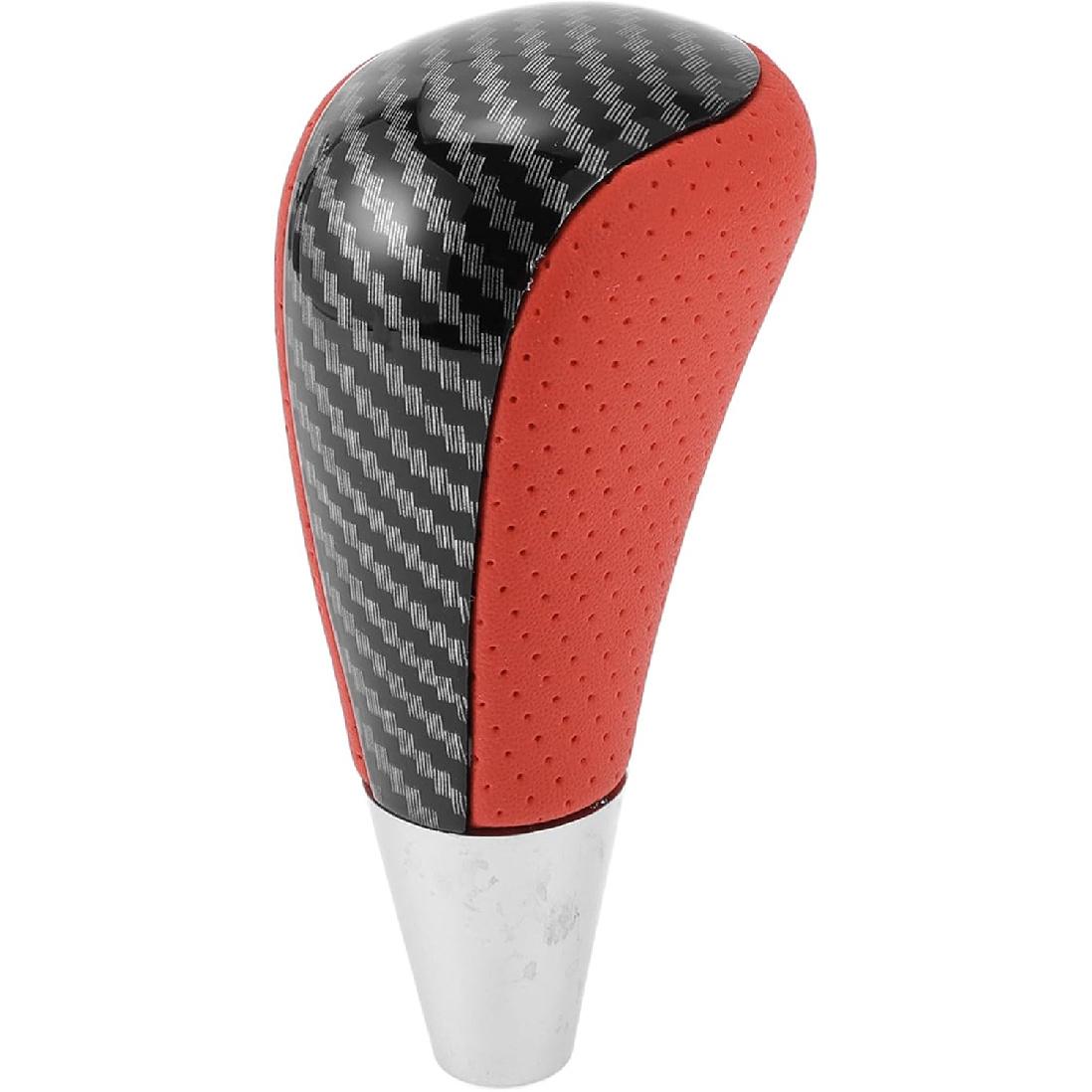 

Automatic Gear Shift Knob, Front Automotive Gearbox Stick Shifter Lever Knob for Toyota 4Runner 2003-2021 Plastic Faux Leather Black Red, 1 Pc