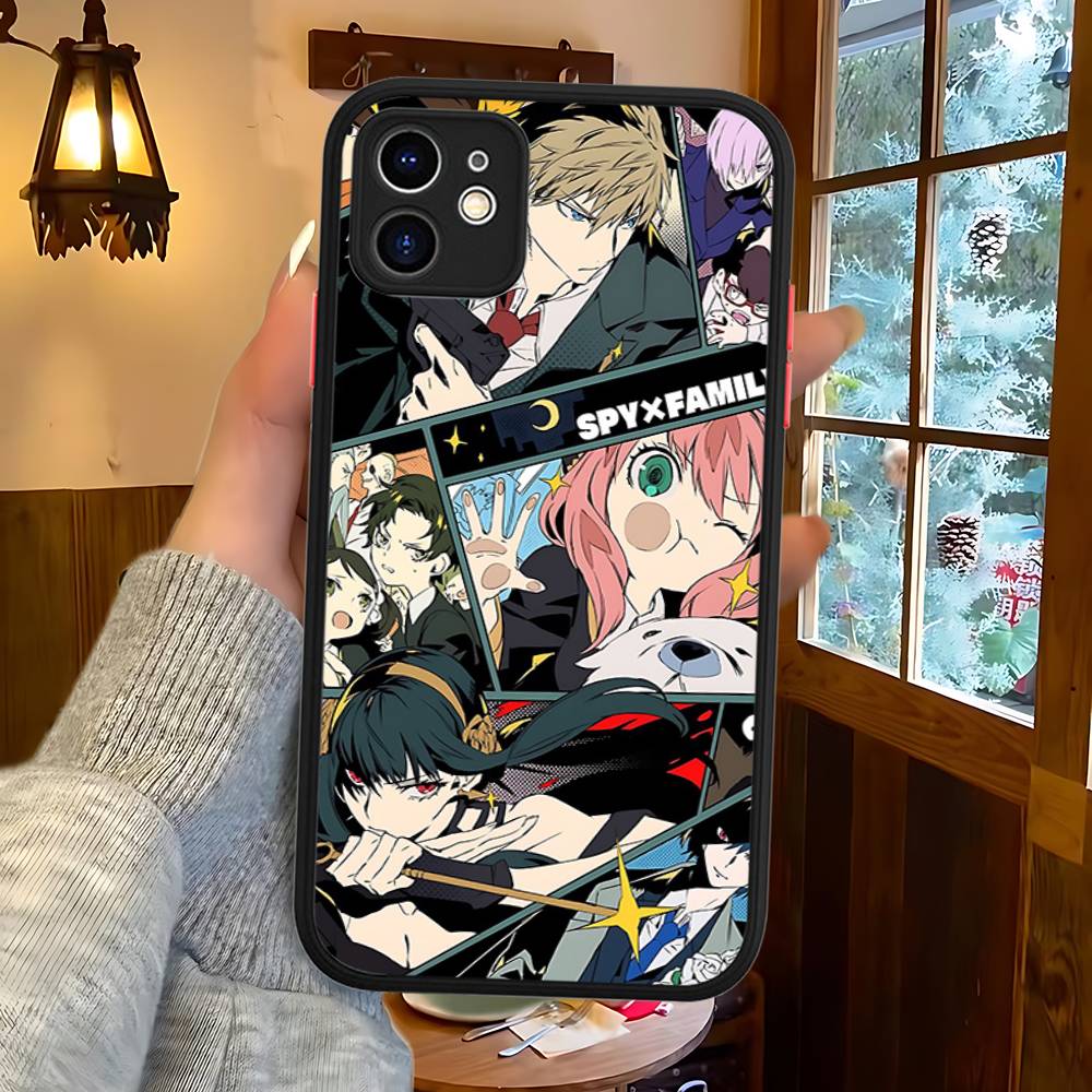Classic Anime Spy X Family Phone Case For Iphone 16 14 15 16 13 12 11 16 Pro Max X XS MAX Plus Cover Matte TPU