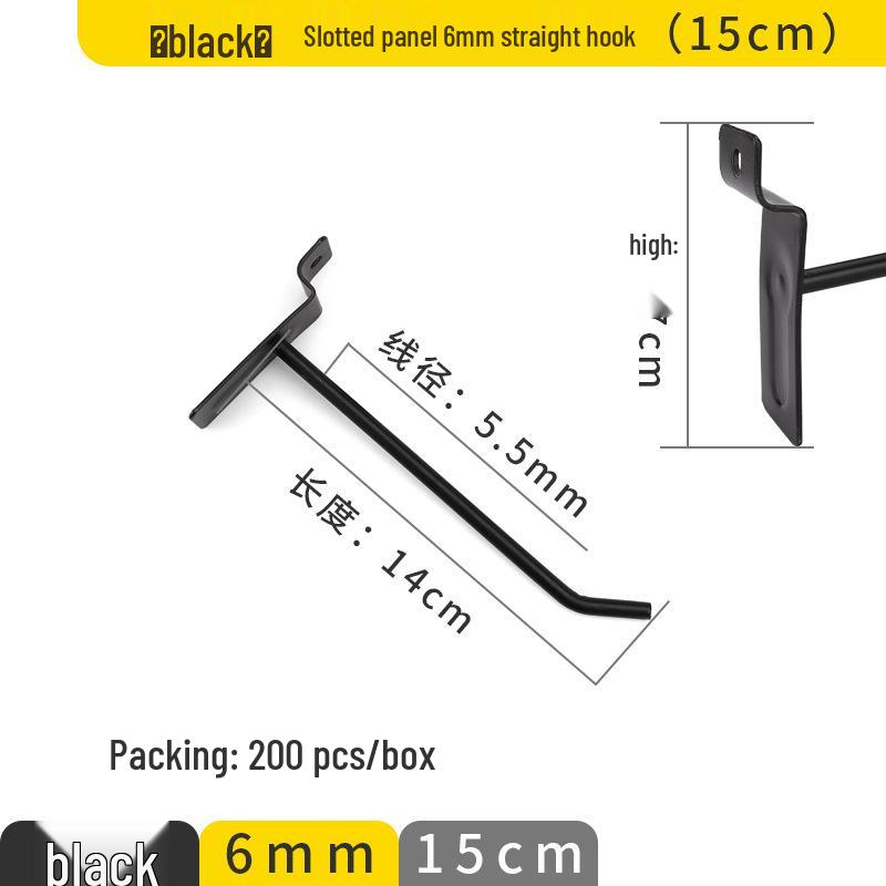 Clip-on Straight Hook for Slotted Pegboard - Aluminum Display Hook for Electronic Components and Sample Exhibits