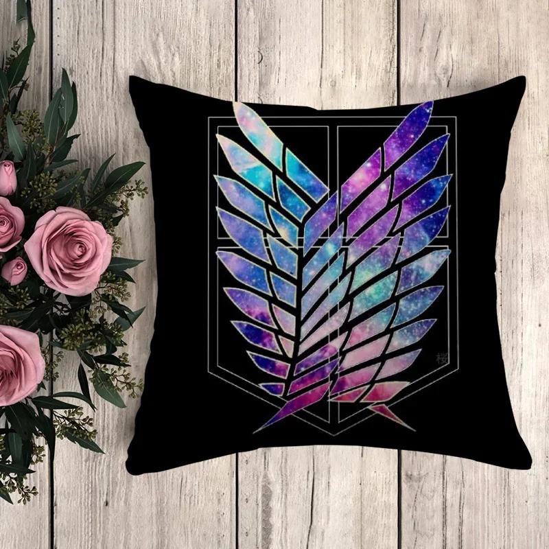 Anime Pillow Attack On Titan Cushion Covers for Bed Pillows Decorative Pillowcases  Fall Decor Pilow Cases Pillowcase