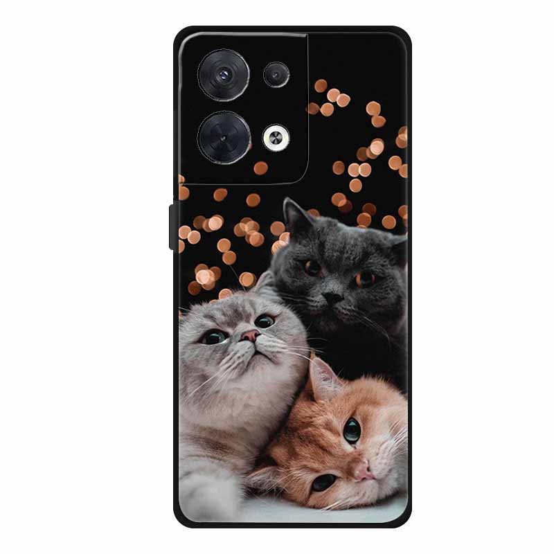 For Oppo Reno 8 5G Case Luxury Soft Silicone Love Back Cover for OPPO Reno8 Pro + Plus Coque Reno 8 Pro 5G Global CPH2359 Funda