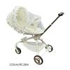 Full Coverage Fly Net for Strollers Lace Trim Design Easy Installation Polyester Fabric Baby Pram Cart Sleeve