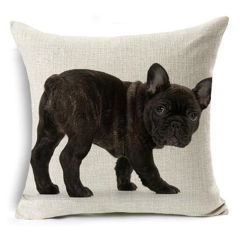 Cute French Bull Animal Series Home Linen Pillow Case Home Sofa Cushion Pillow