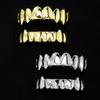 Hot Sale JZ G-019 Brass Smooth Dental Grills Grillzs Halloween  Hip-hop 8 Teeth Unisex