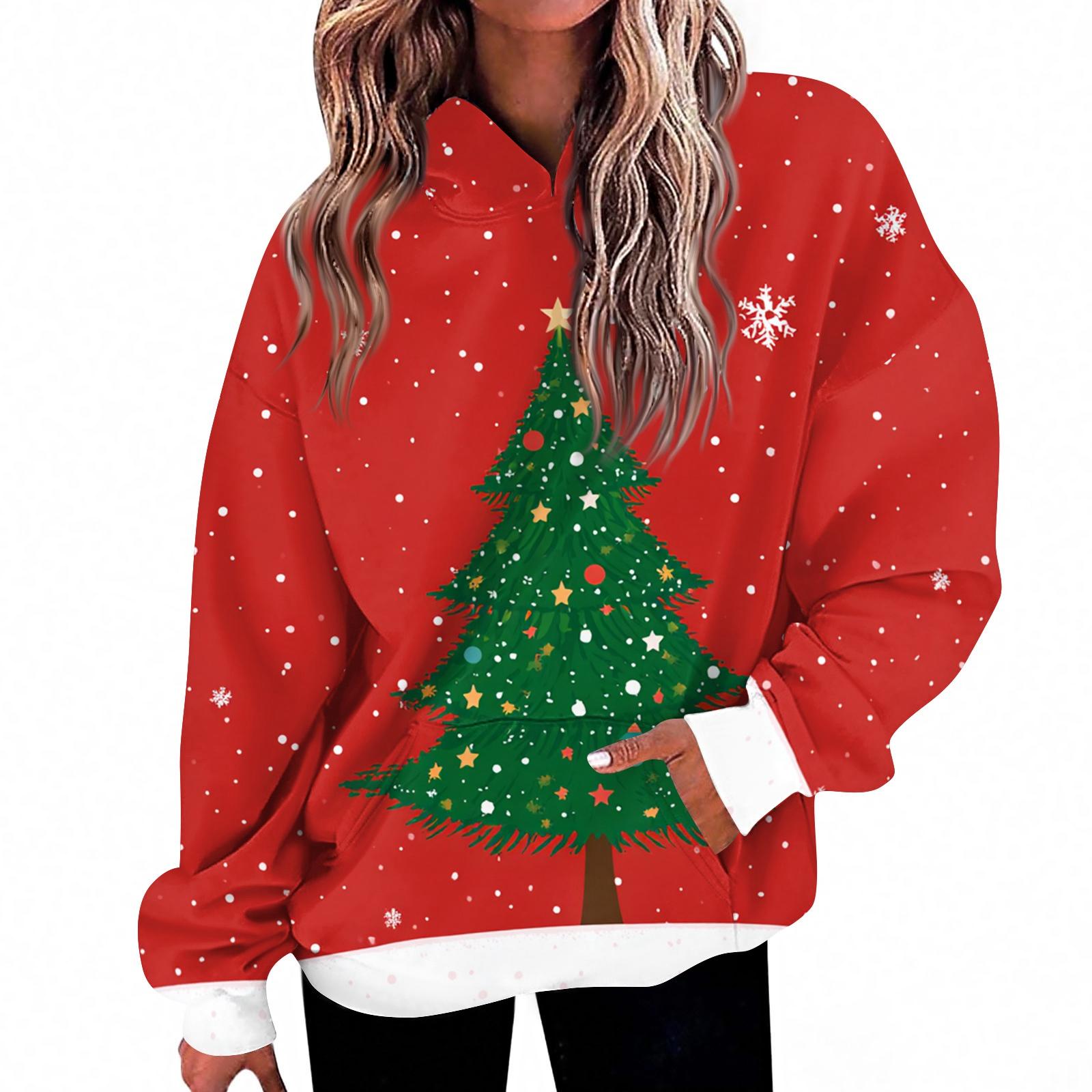 

Женская мода Повседневный топ с V-образным вырезом и длинными рукавами с принтом XXXL красный