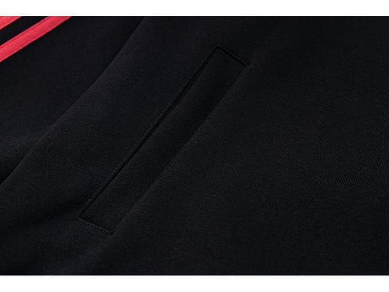 Vielseitiges Fleece-Sweatshirt mit Reißverschluss, drei Streifen und Stehkragen