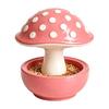Garden Display Bird Bowl for Pet Birds, Molded Mushroom Dish with Open Bowl, Center Stem, Home Use, and Daily Use
