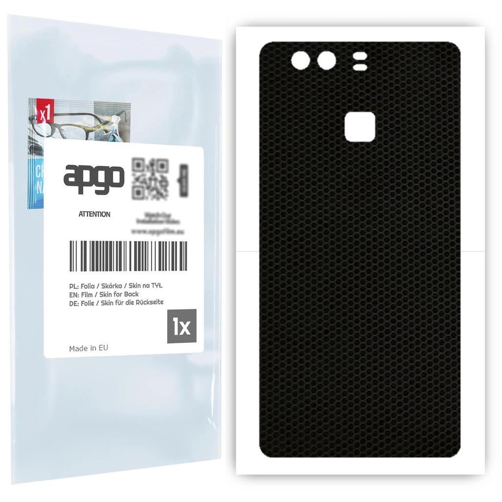 apgo Protective Skin Sticker for the back compatible with Huawei P9, Wrap Film, Foil, Vinyl - Pattern Matrix