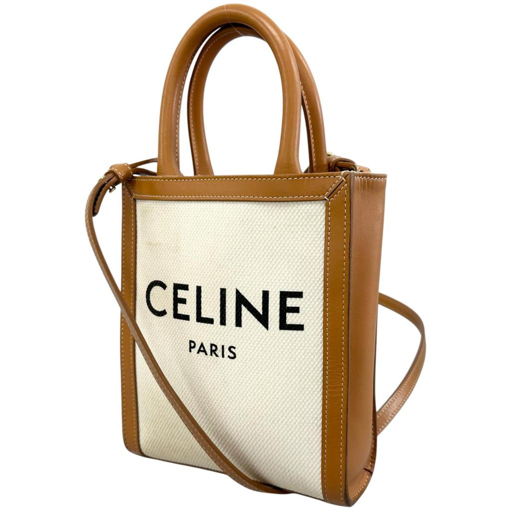 CELINE Minibar Tical Hippo Shoulder Bag beige Women used