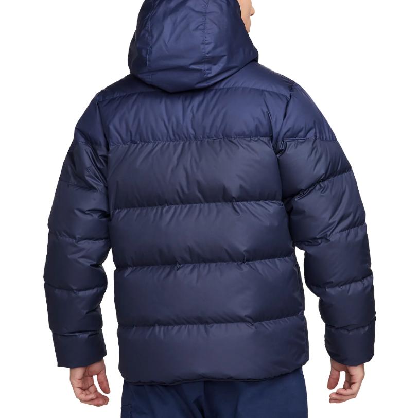 Nike Solid Color Fitted Hooded Long Sleeve Down Jacket Men Outerwear Blue FB8178-410