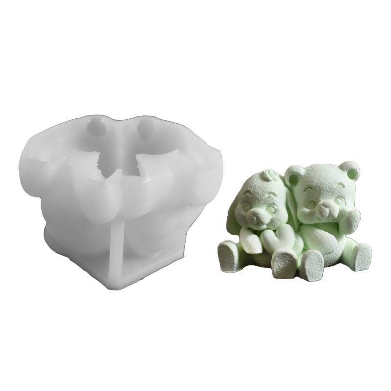 Sturdy Silicone Mould for Animal Shaped Candle Including Bear and Rabbits Designs for Projects