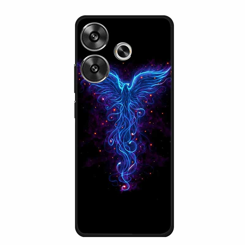 Phone Case For Xiaomi Poco M6 4G Back Cover Case Shockproof Black Silicone Soft Funda For Poco M6 Case PocoM6 M 6 6.79" Coque