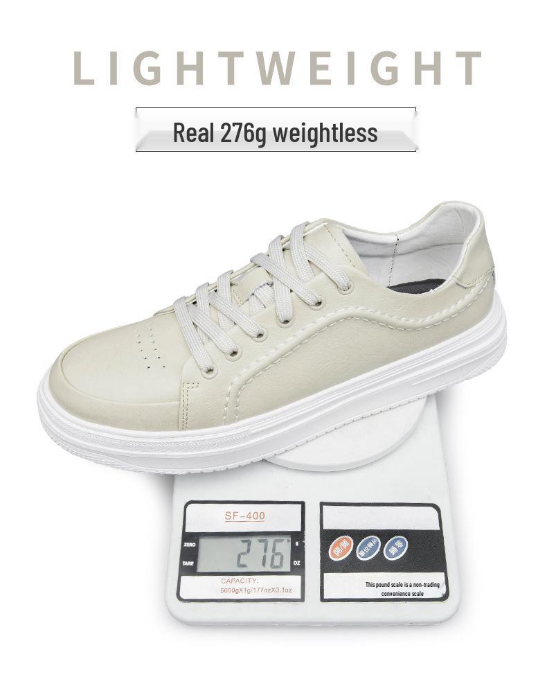 European Station Men's Versatile Skate Shoes: Lightweight Luxury, Breathable Autumn Flats, Cowhide Sports Shoes