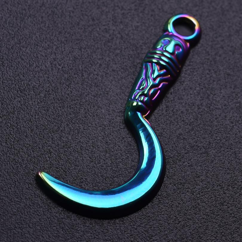 5pc Fashion Love Evil Eyes Colorful Stainless Steel Pendant Handmade Pendants Necklace Materials DIY Sword Accessories Findings