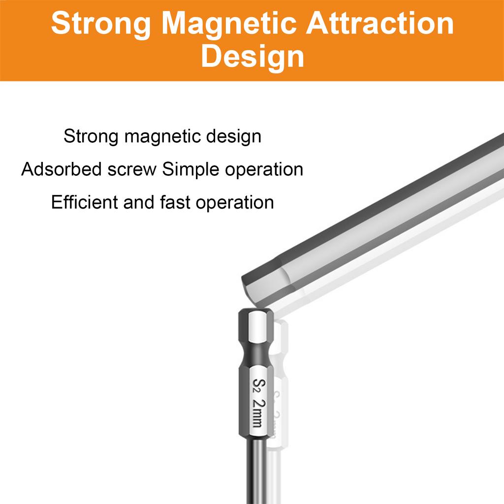 100mm Length Screwdriver Drill Bit Set Screw Driver Bit Hex Magnetic 1/4"