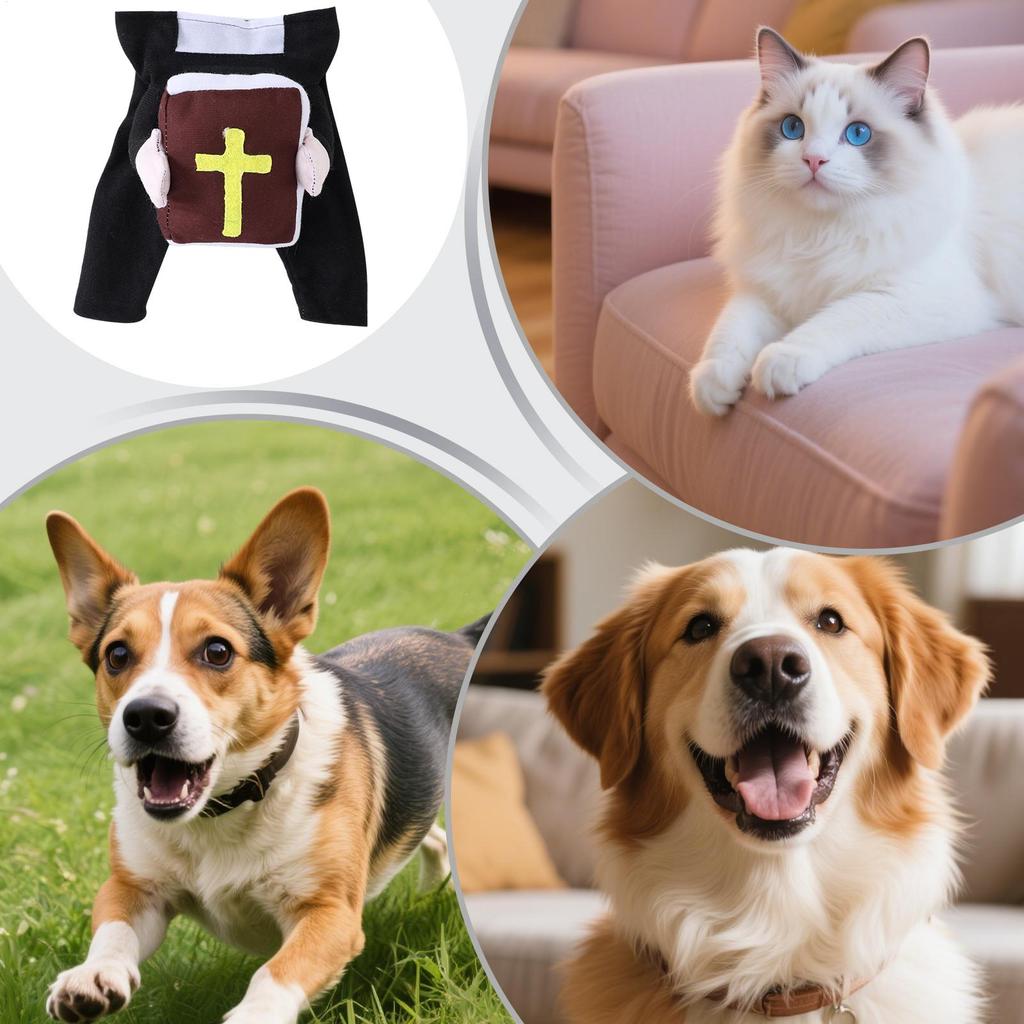 Funny Dog Outfit Pet Minister Clothes Pet Apparel Cute Dress Up For Christmas Events Themed Birthdays Holiday Halloween Parties