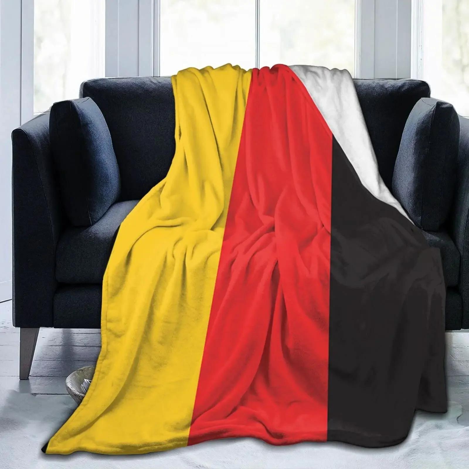 German Flag Eagle Flannel Fleece Blanket Ultra Soft Cozy Warm Throw Lightweight Blanket Microfleece Blanket for Home Gifts 75x90cm
