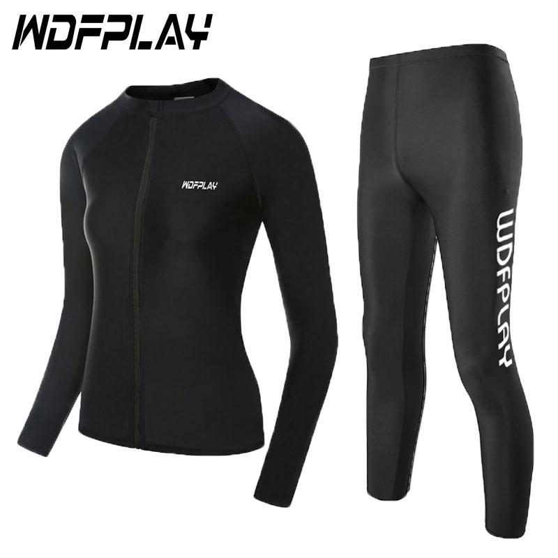 Womens UV Protection Rash Guard Set Quick Dry Swimsuit Snorkeling Surfing Swimming