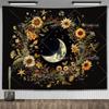 Tarot Tapestry Nordic Flower Series Room Background Cloth Moon Phase Wall Hanging Tapestries Living Room Bedroom Altar Cloths