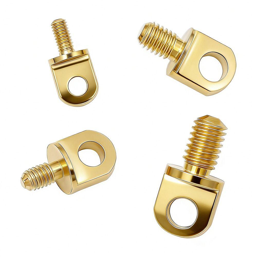 5Pcs M3-M10 Brass Eye Bolts Brass Lifting Ring Eye Bolt for Wire Rope Plant Light Suspension