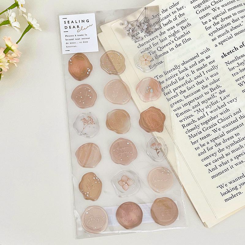 Вдохновленные Прозрачные Наклейки Сургучной Печати: Художественные конвертные печати для DIY скрапбукинга и цветочных дизайнов