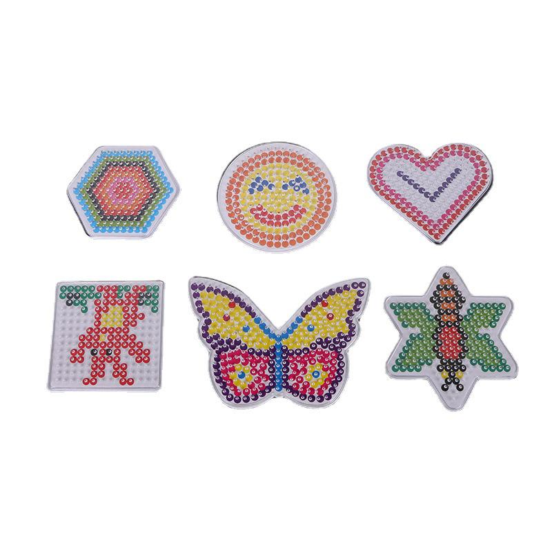 5mm Perler Beads Large Stackable Board Set: Square, Round, Hexagon, Heart Templates