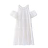 Maternity Clothing Summer New Light and Thin Off-the-shoulder Dress New Super Fairy Style Loose Meat Over the Knee, Do Not Show Off the Skirt