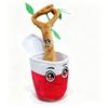 Cute Cartoon Face Bucket Plush Toy Soft Fluffy Garden Tool Stuffed Doll Collectible Gift For Kids And Teens Decor
