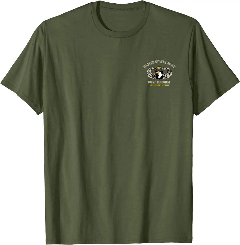 101. US-Luftlandedivision Fallschirmjäger Unisex T-Shirt Kurzarm Freizeit 100% Baumwolle Rundhals Sommer T-Shirt