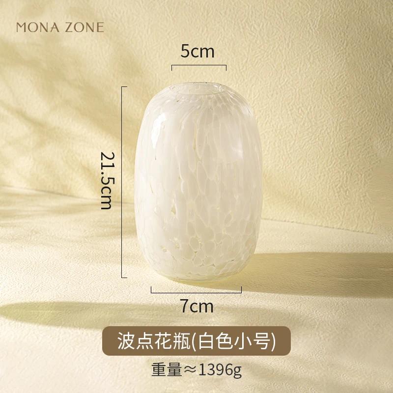 

Glass Vase Transparent Cylinder White Irregularity Flower Vase Hydroponics Terrarium Home Decoration Accessories Flower Pot