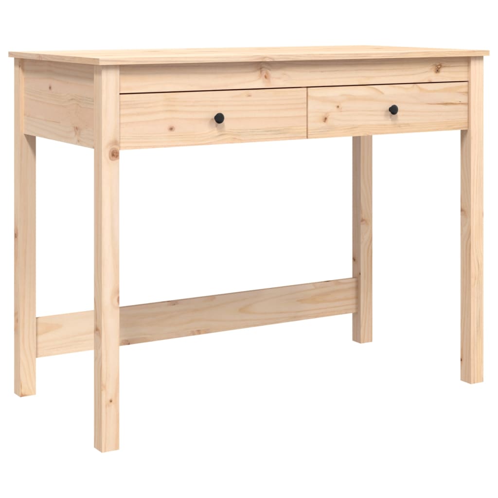 Vidaxl Biurko Z Szufladami, 100X50X78 Cm, Lite Drewno Sosnowe