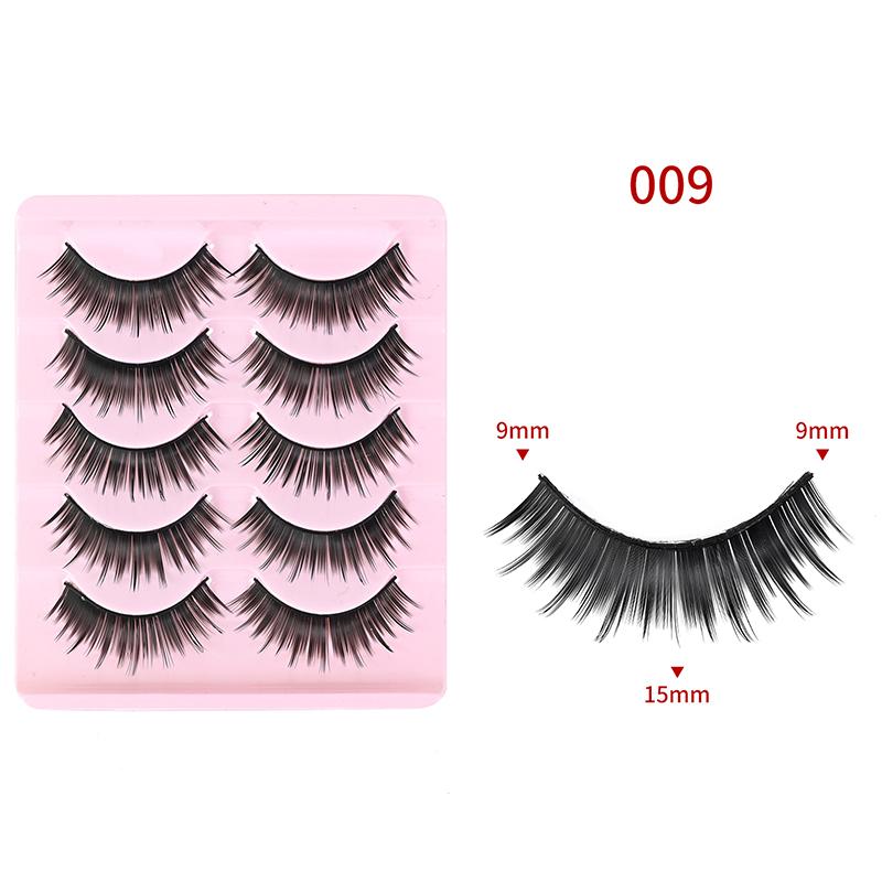 5 Pairs Of Stage Performance Eyelashes Natural Thick Artificial Cross Fairy Hair Eyelashes